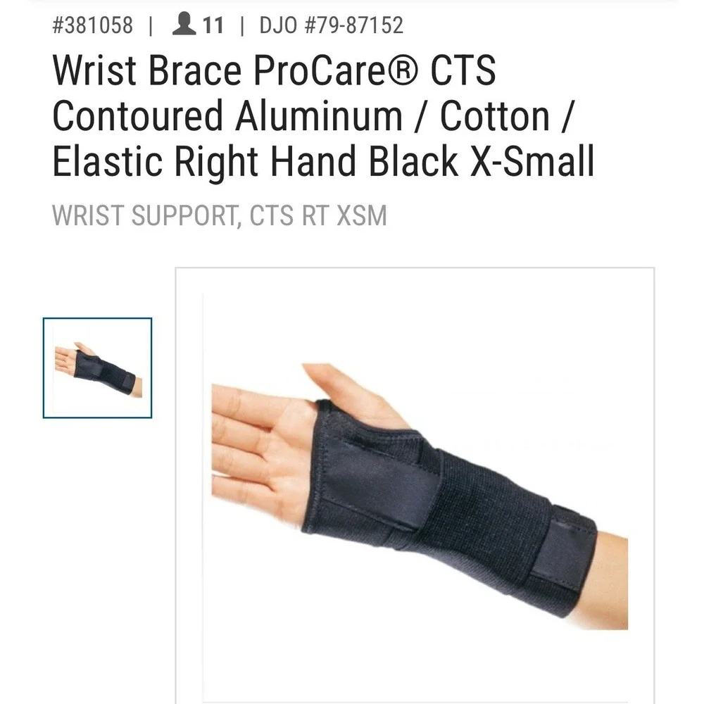 ProCare wrist support‎ extra small right 79–87152